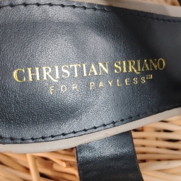 Christian Siriano Taupe Crisscrossed Strappy Block Heel Sandals Women's Size 9 - Picture 13 of 13